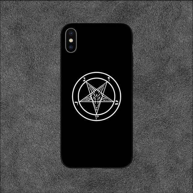 

Пентаграмма 666 демонический сатанинский чехол для телефона для Iphone 11 12 Mini 13 14 Pro Xs Max X 8 7 6s Plus Se Xr Shell iPhone8