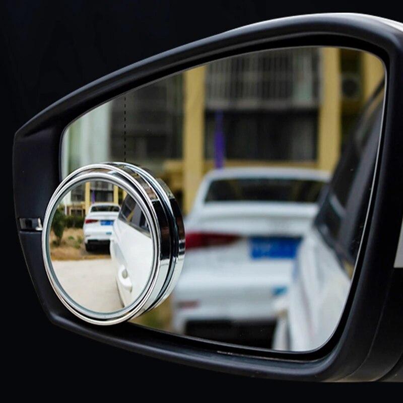 2 peças Espelho retrovisor para ponto cego de carro Espelho de chuva multifuncional 2 em 1 Cobertura de chuva para dias chuvosos Visão expansível Segurança Condução