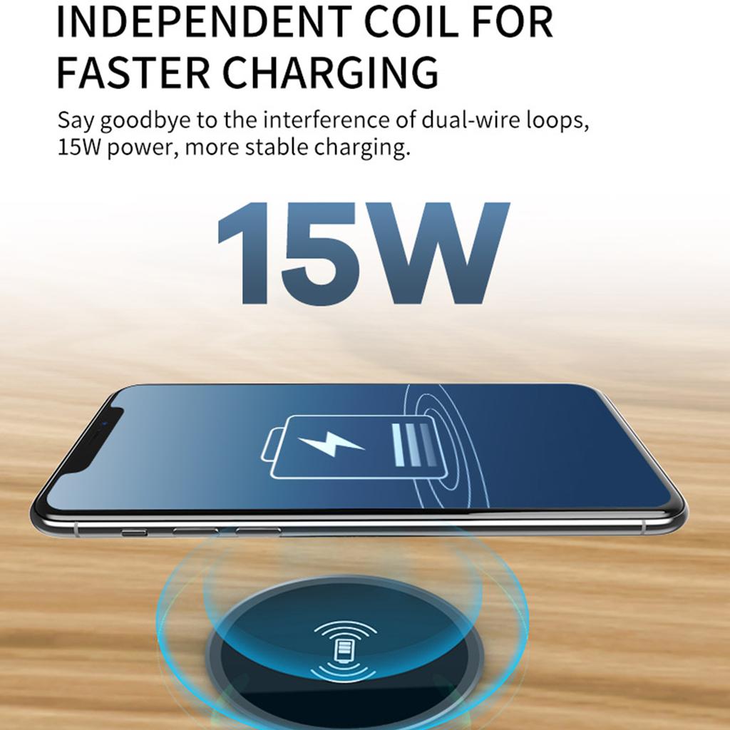 Built In Desktop Device Fast Wireless Charger 15W 10W 5W Quick Charger
