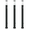 Bollard Lights with Sensor & Socket Set of 3 110 cm Stainless Steel IP44
