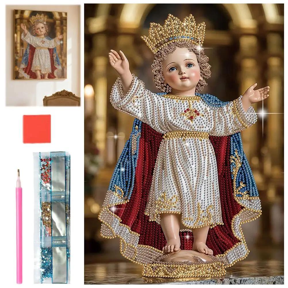 5D Diamond Art Painting Kits For Adults,religious Themes Special Shape Crystal Diamond Partial HandmadeKits For Home Decor R9U4