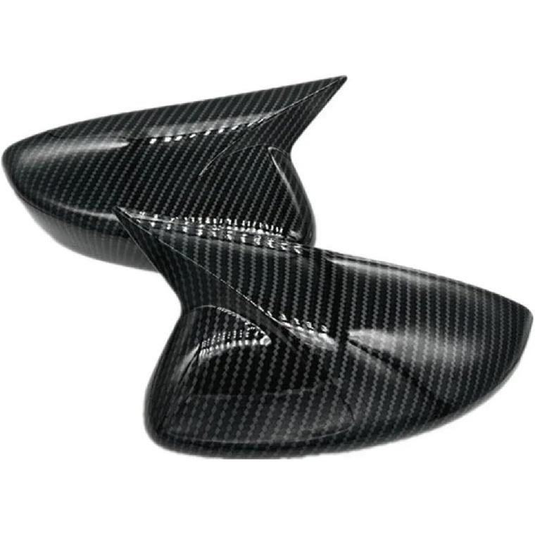 Car Sticker Rearview Side Mirror Cover Wing Cap Exterior Door Rear View Case Trim Carbon Fiber Look Compatible With Mazda 6 Atenza 2014-2017(Gloss