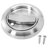 Invisible Door Handle, 304 Stainless Steel Round Cabinet Handle, Suitable for Fireproof Door, Drawers, Cupboard, Easy To Install