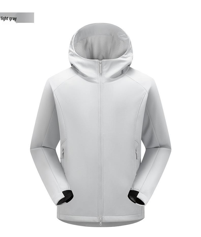 Women's & Men's Lightweight Breathable Windproof Soft Shell Hooded Jacket for Spring/Autumn Hiking & Mountaineering