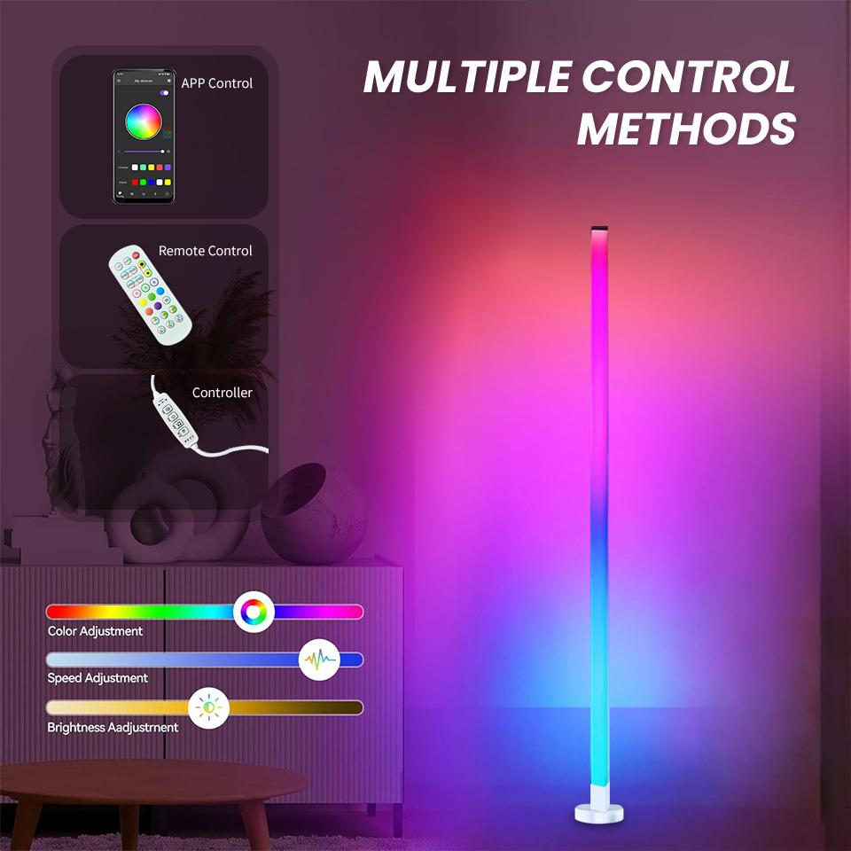 RGB LED Floor Lamp Remote Control Music Corner Lighting Smart Modern Mood Standing Lamp APP Bedroom Living Room Stand Lighting