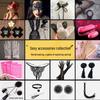 Lingerie Set: Headband, Nipple Covers, Eye Mask, Feather Paddle, Police Hat, SM Bondage Gear