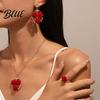 Wear-resistant Necklace Set 1 Red Rose Wedding Jewelry Brides Bridesmaids
