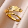 316L Stainless Steel Ring for Women Gold Color Rings Female Vintage Wedding Jewelry 2024 Trendy Accessories Birthday Gift Anillo