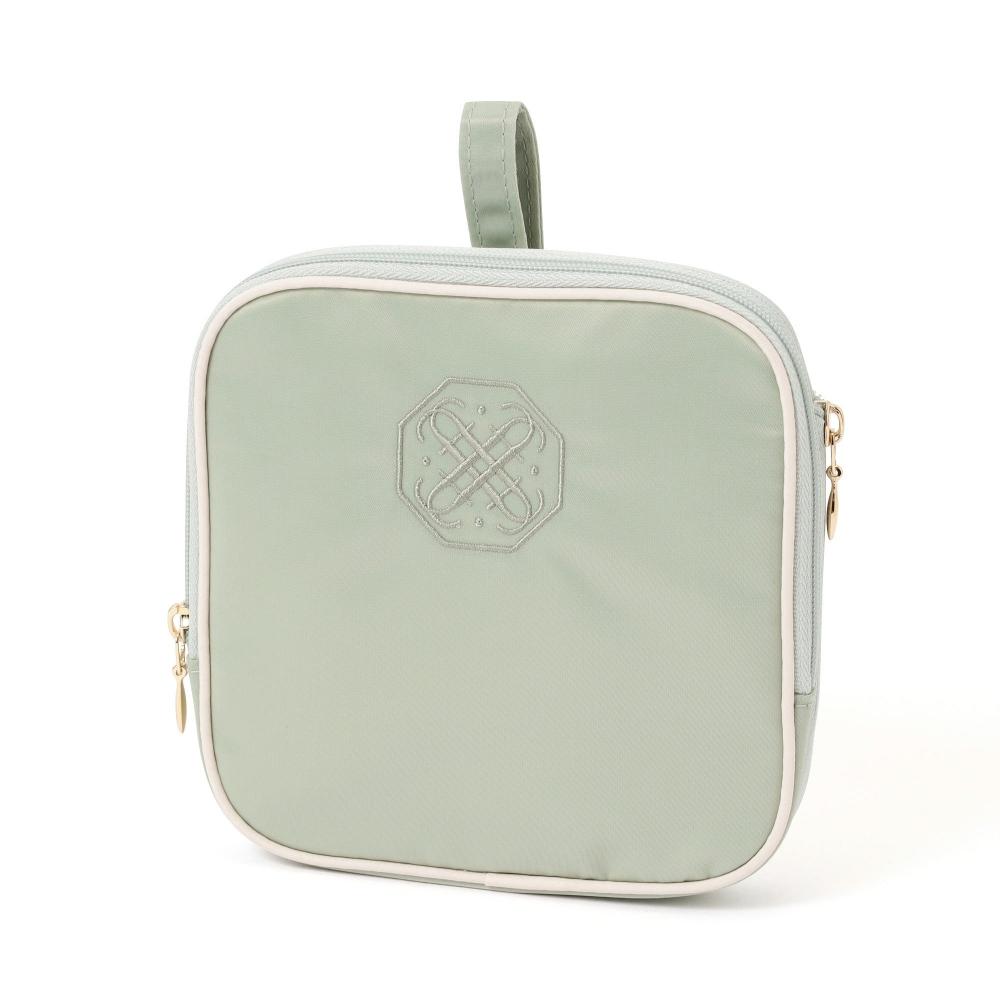 

Franc Franc Japan Двухцветный сатиновый гигиенический компрессионный мешочек Мятный X Слоновая кость