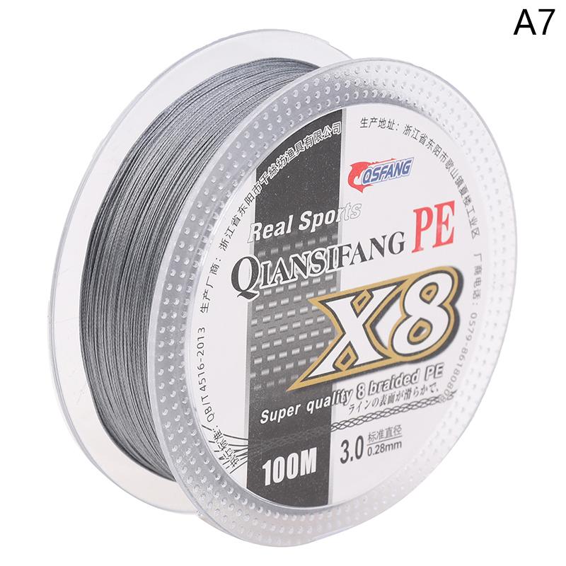 100M 8 Strands Pe Braided Fishing Wire Multifilament Strong Fishing Line Durable Travel Sea/Stream Fishing Line