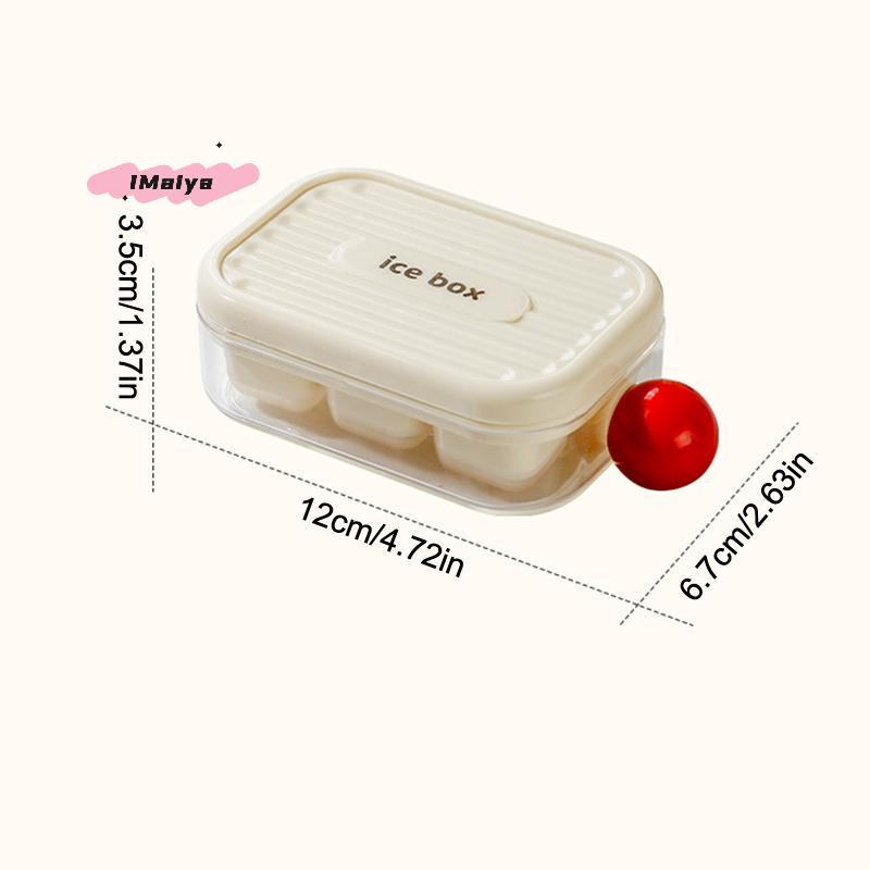 6-Grids Mini Ice Cube Tray with Lid Easy Release DIY Ice Mold Removable Lid Home Kitchen Barbecue Ice Making Tool