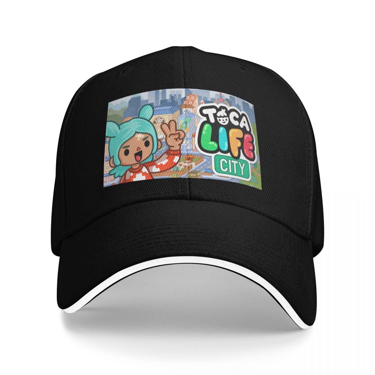 

Unisex Baseball Hats Toca Life Box Toca Boca Cute Game Summer Sports Baseball Caps Hip Hop Cap Casquette Polychromatic Hats One Size