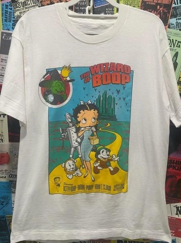 The Wizard of Boop  Betty Boop Rare design White T shirt Classic Unisex T-Shirt XXL