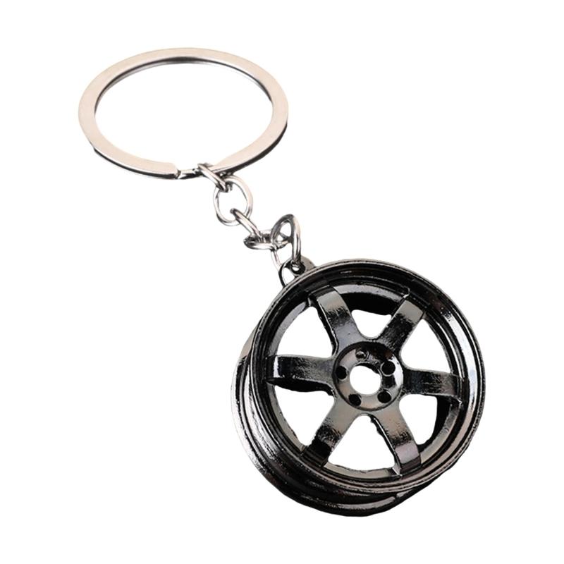 Portable Keychain Wheel Shape Key Ornament Suitable for Trendsetters and Anyone Seeking a Distinctive Style Statement