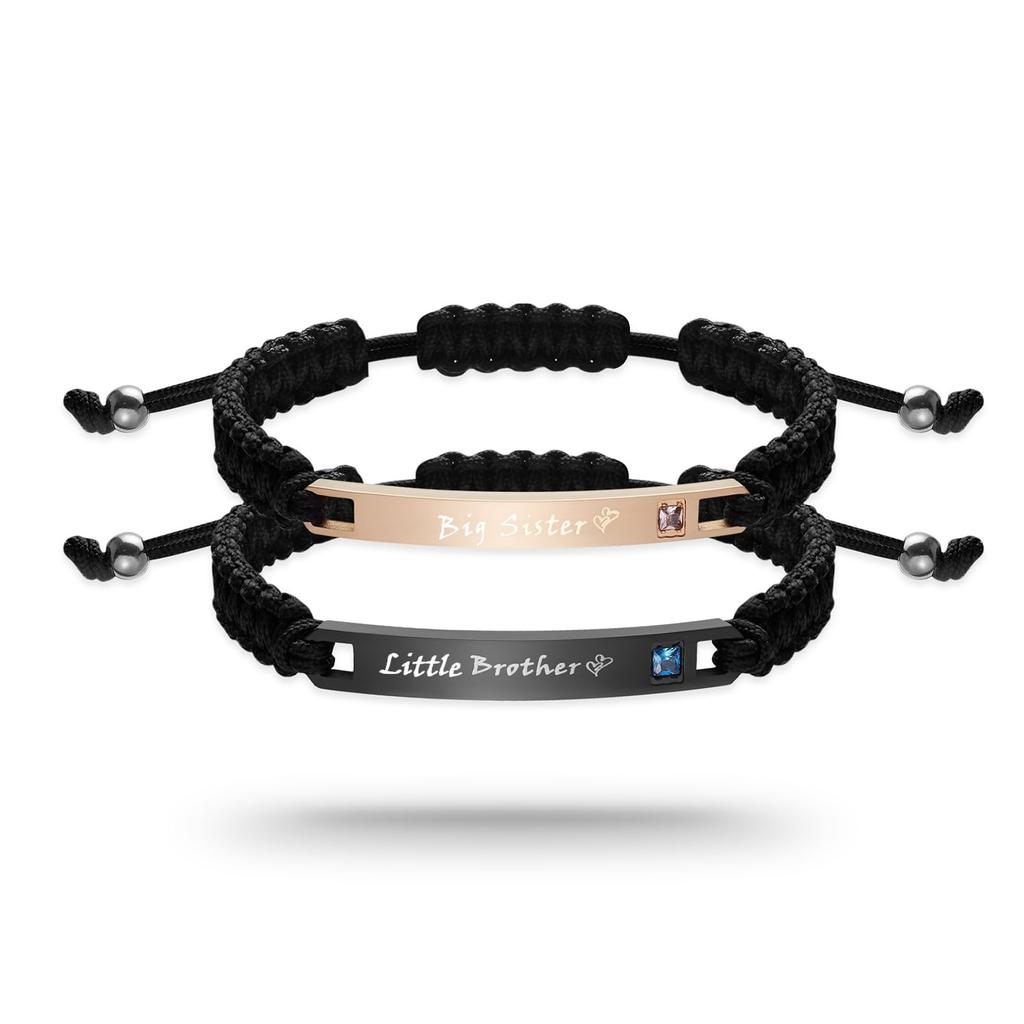 Stainless steel curved card couple set bracelet DIY lettering zircon inlaid love magnetic curved card couple bracelet