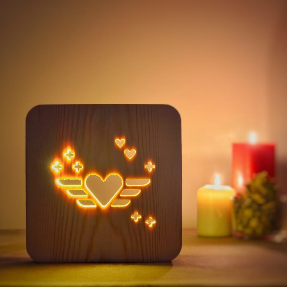 

Starmood 3D 3D Деревянное Летающее Сердце Светодиодная Столешница Ночь