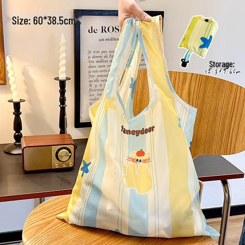 Large Capacity Foldable Waterproof Tote for Supermarket Shopping