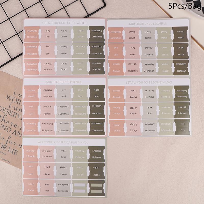 Mr. Pen- Bible Tabs 5 Tabs Boho Theme Laminated Bible Tabs For Women And Men Bible Tabs For Study Bible Bible Index Tabs