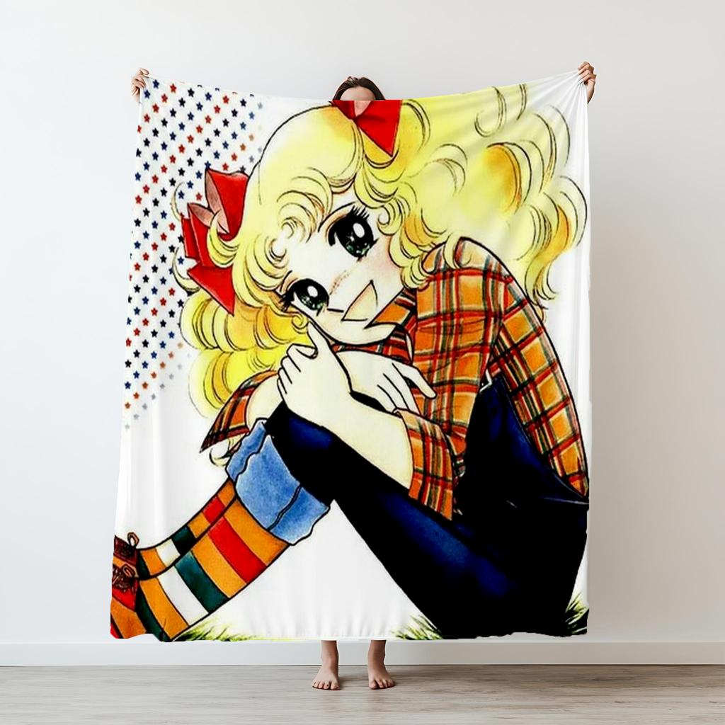 130cm×150cm Candy Candy Anime Blanket Kawaii Japanese Anime Blankets Movie Funny Throw Blankets for Home Hotel Sofa Bedspread