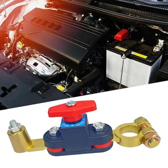 Car Battery Power Cut-Off Switch Breaker 12V/24V Battery Disconnect Switch Universal Power Cut Off with Rotating Terminals for Cars Trucks & Boats