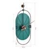 MUYIKA Senator Green Decorative Hand Made Colorful Silent Mechanism 77x29 Cm Wall Clock
