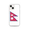 Phone Case – Flag of Nepal – Compatible iPhone 14 – Soft Case – Resistant and Shockproof - Silicone - Pixelforma