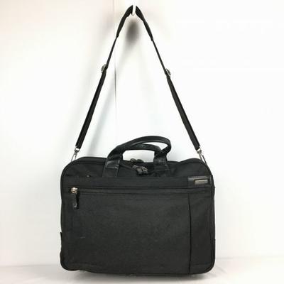 ACEGENE Document Bag Business Bag Shoulder Strap Black Multiple Pockets(USED)