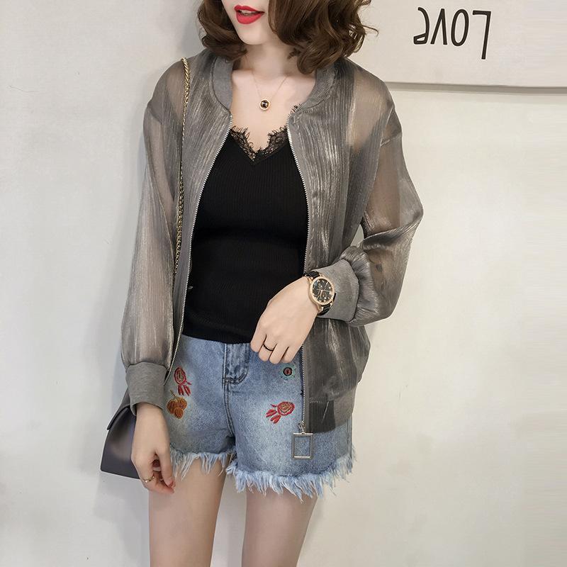 Sunscreen Clothing Women's Long-sleeved Summer Plus Size Women's Loose Cardigan Baseball Clothing Jacket