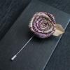 1PC Wedding Bridegroom Brooch Cloth Collar Brooch Alloy Lapel Pins Rose Flower Accessories Suit