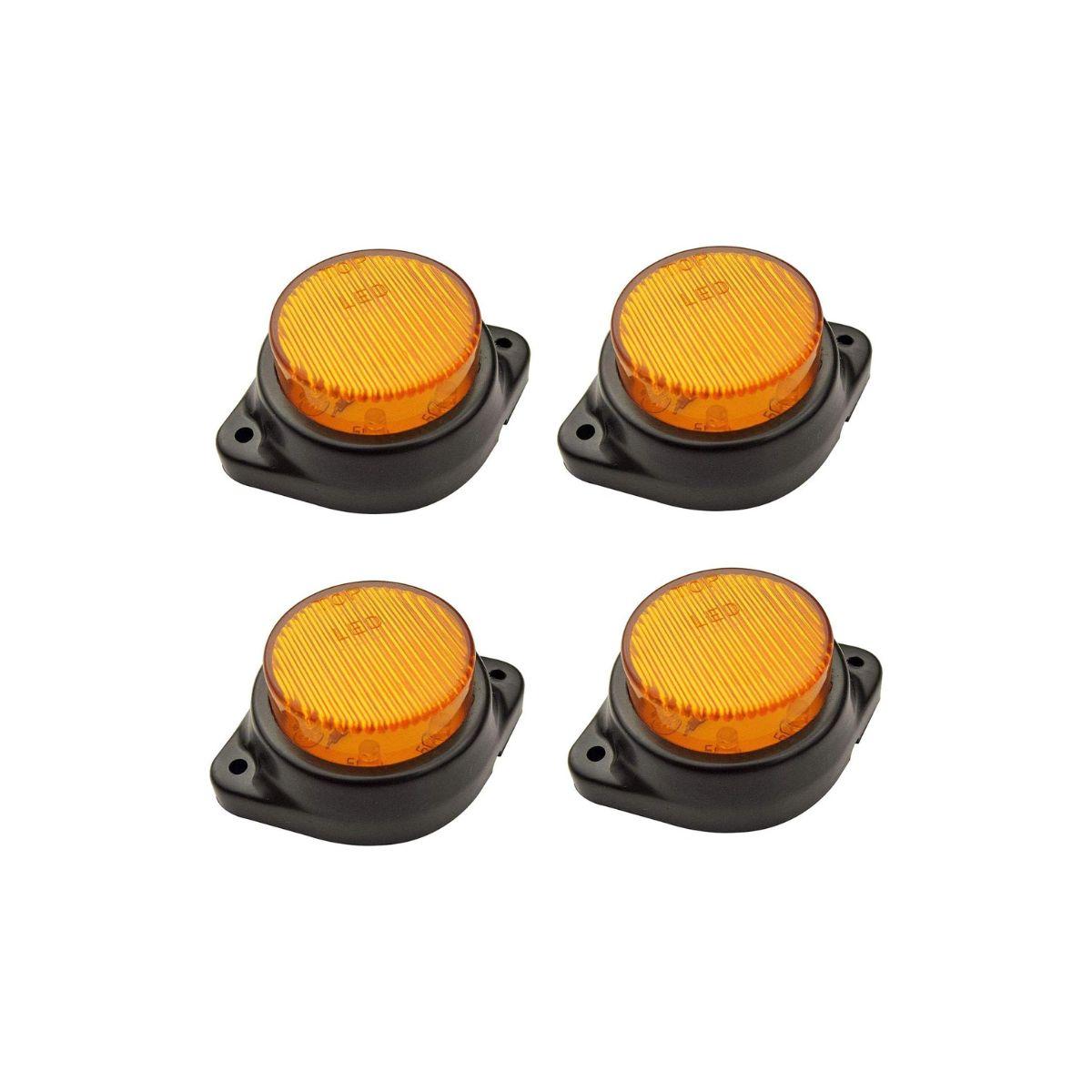 Светодиодный габаритный огонь Янтарный Габаритные огни для грузовика прицепа 12В Круглый боковой габаритный огонь Индикаторы для грузовиков автобусов