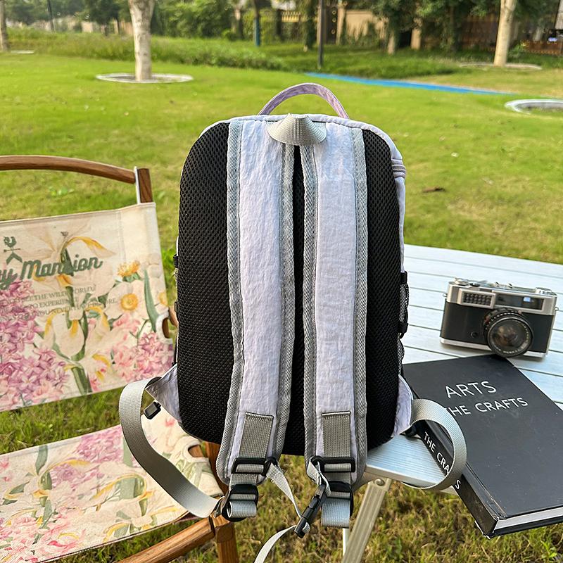 Outdoor Sports Bag Unisex Contrast Color Stitching Backpack Lightweight Travel Backpack