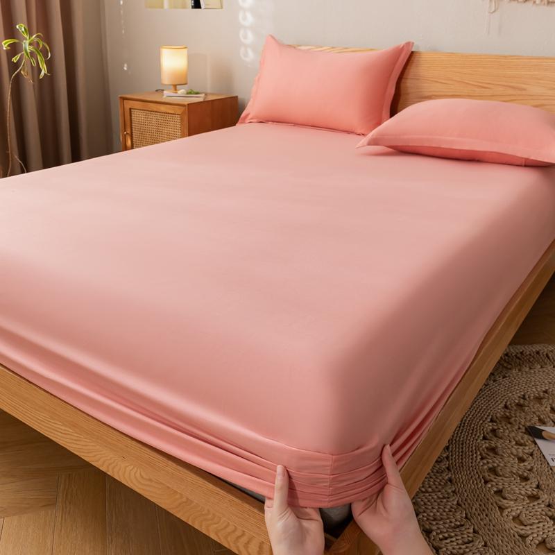

Cotton Solid color Fitted Sheet Dust Protector Cover Universal Mattress Cover Bed Sheets Queen featuring Elastic Bed Linens US-Twin