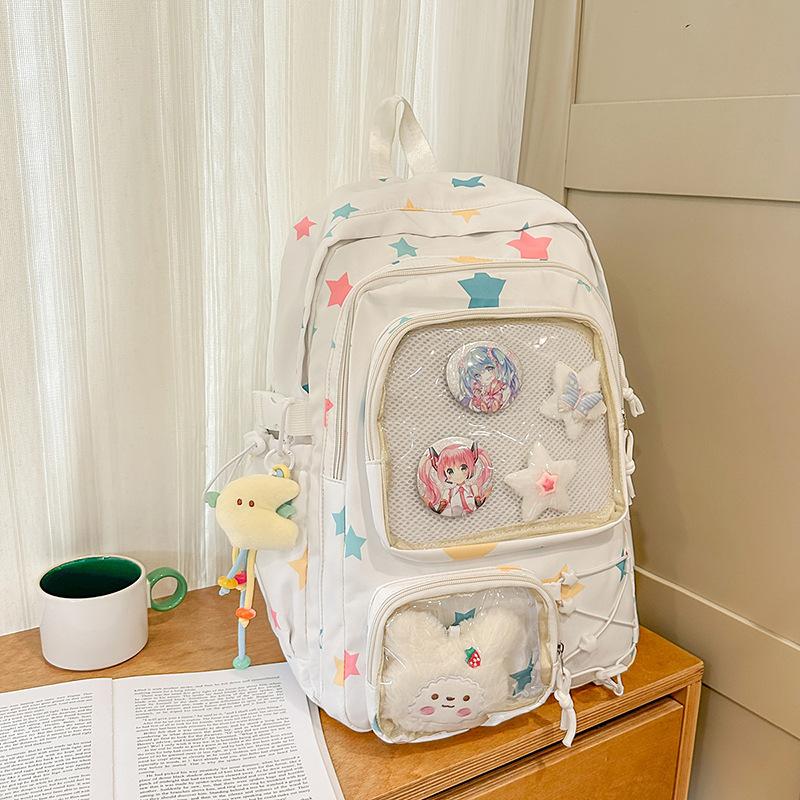 New Girls High-value Commuting Campus Junior High School High School Students Large-capacity Ins Travel Pain Bag Backpack Women