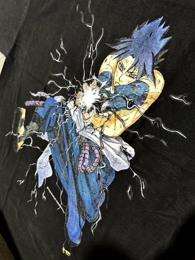 [USED] Rare Naruto Sasuke Anime T-shirt, Size XL