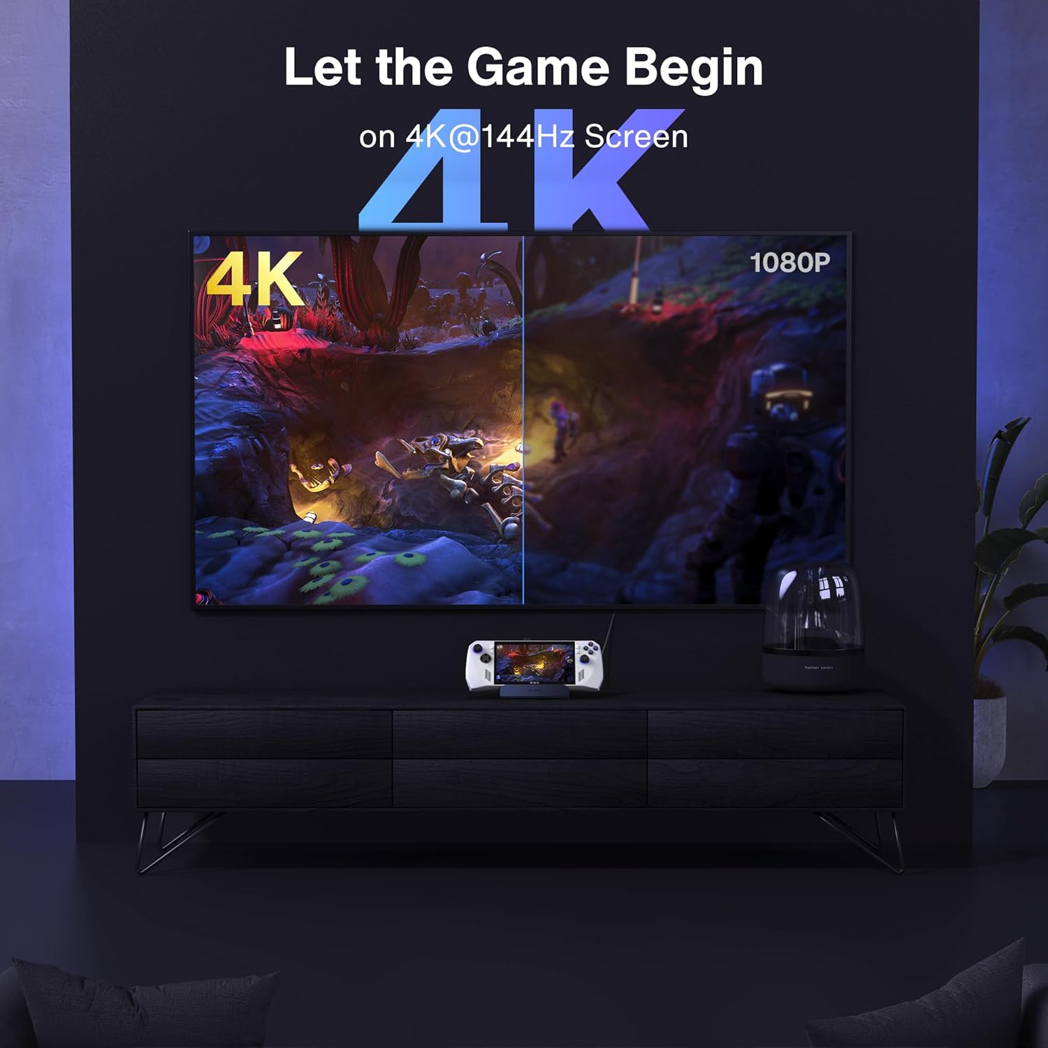 iVANKY 4K@144Hz Док-станция для Steam Deck, 8-в-1 Док-станция для ASUS ROG Xbox Ally X (2025)/Legion Go/MSI Claw, ROG Alloy/Valve Stream Deck OLED Хаб,