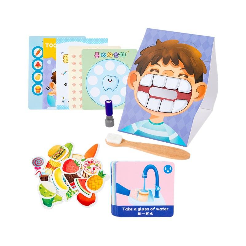 Puzzle Early Education Cultivate Children'S Dental Hygiene Habits Develop Board Games Cognitive Games Teaching Aids
