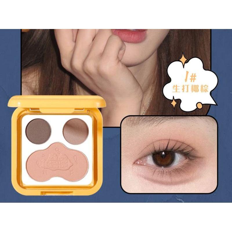 xixi - 3 in 1 Eye Shadow Blush Palette - #1 Coconut Latte