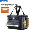 Durable Fishing Tackle Box: Portable Bucket with Rod Holder & Live Bait Storage, Carry by Hand or Shoulder.