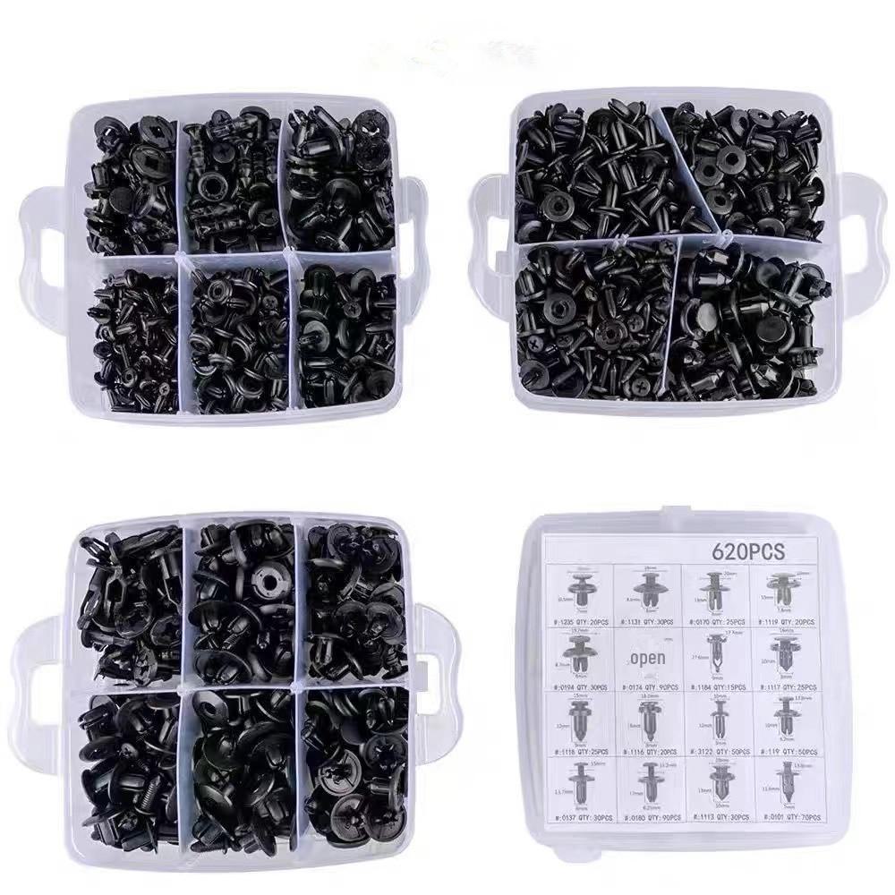Universal Car Bumper Repair Kit - 800pcs, 24 Types of Plastic Buckles