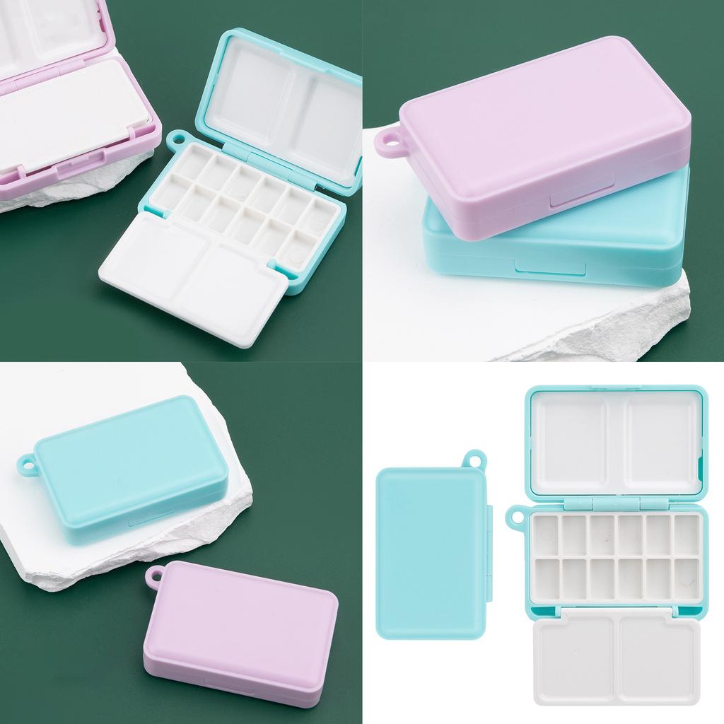 Watercolor Box with Lid Watercolor Pans for Travel Painting Empty Watercolor Tins Box with Pans Watercolor Paint Palette