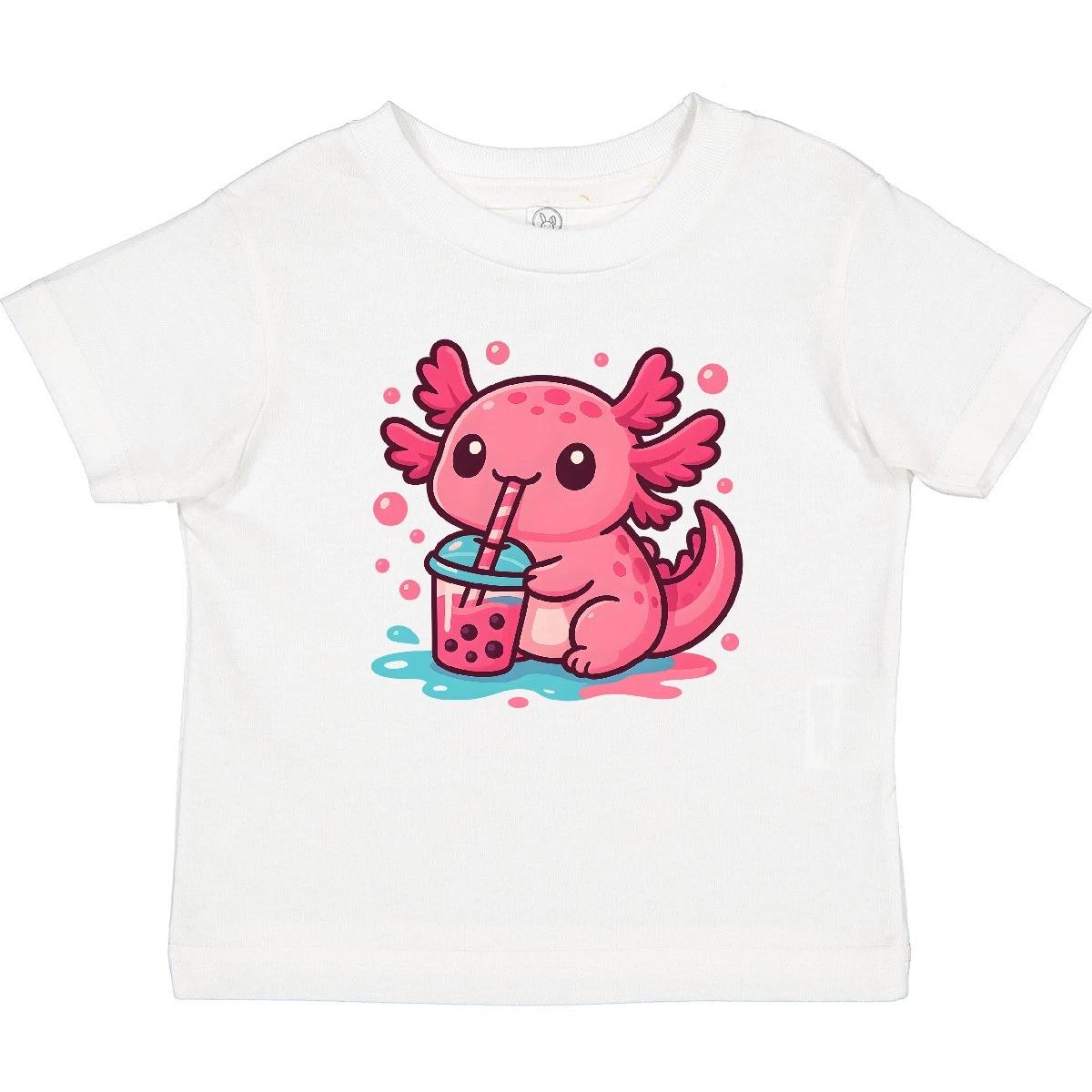Inktastic Summer Axolotl Baby T-Shirt Beverage Fruity Drink Cup Cute Time Animal 110