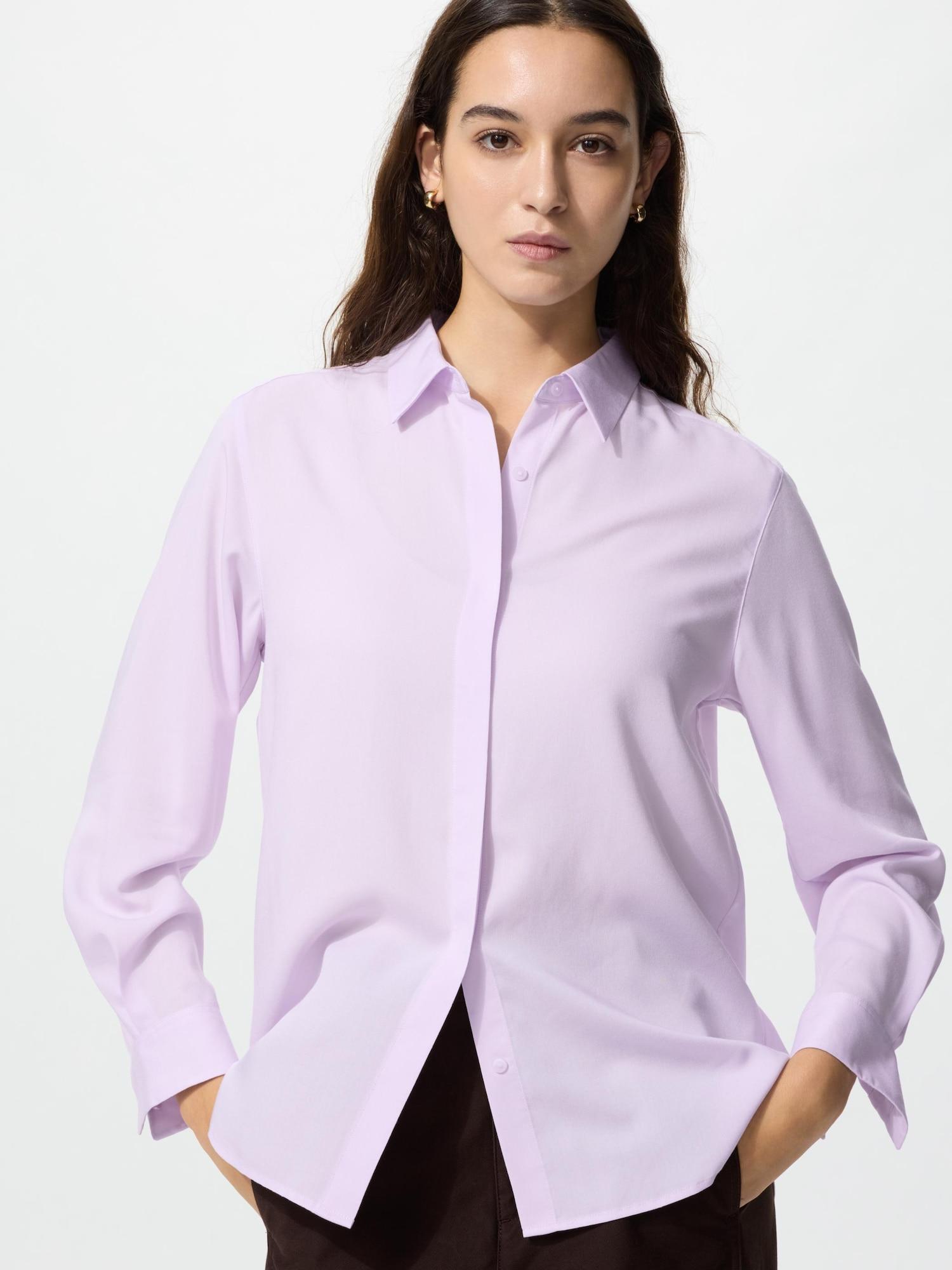

Блузка Uniqlo из искусственного шелка 71 PURPLE/WOMEN M