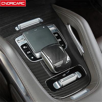 Carbon Fiber Color Gear Shift Panel Cover Trim For Mercedes Benz GLE W167 GLS Car Styling Air Vents Decoration