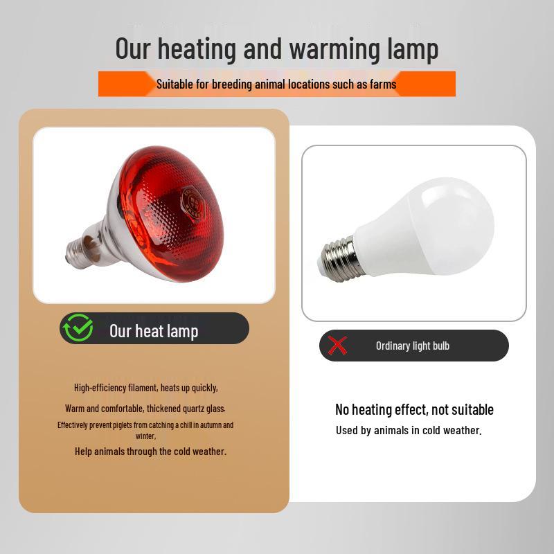 Infrared Waterproof Heating Lamp for Chick and Piglet Breeding - Explosion-Proof Design