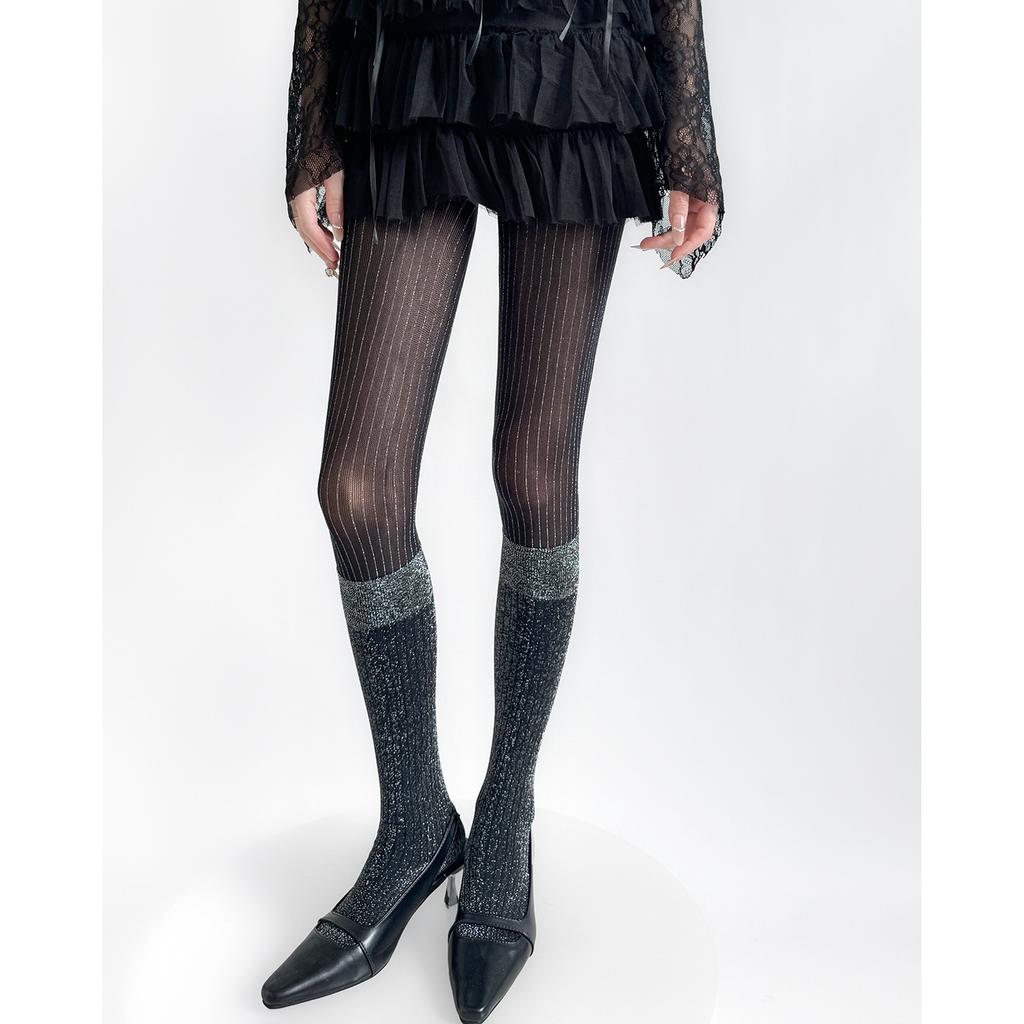 Bling Dame Strømpebukser Sexy Undertøy Skinnende Lårhøye Strømper Dame Strømpebukser Kvinne Strømpevarer Nattfest Strømpebukser Body Strømper