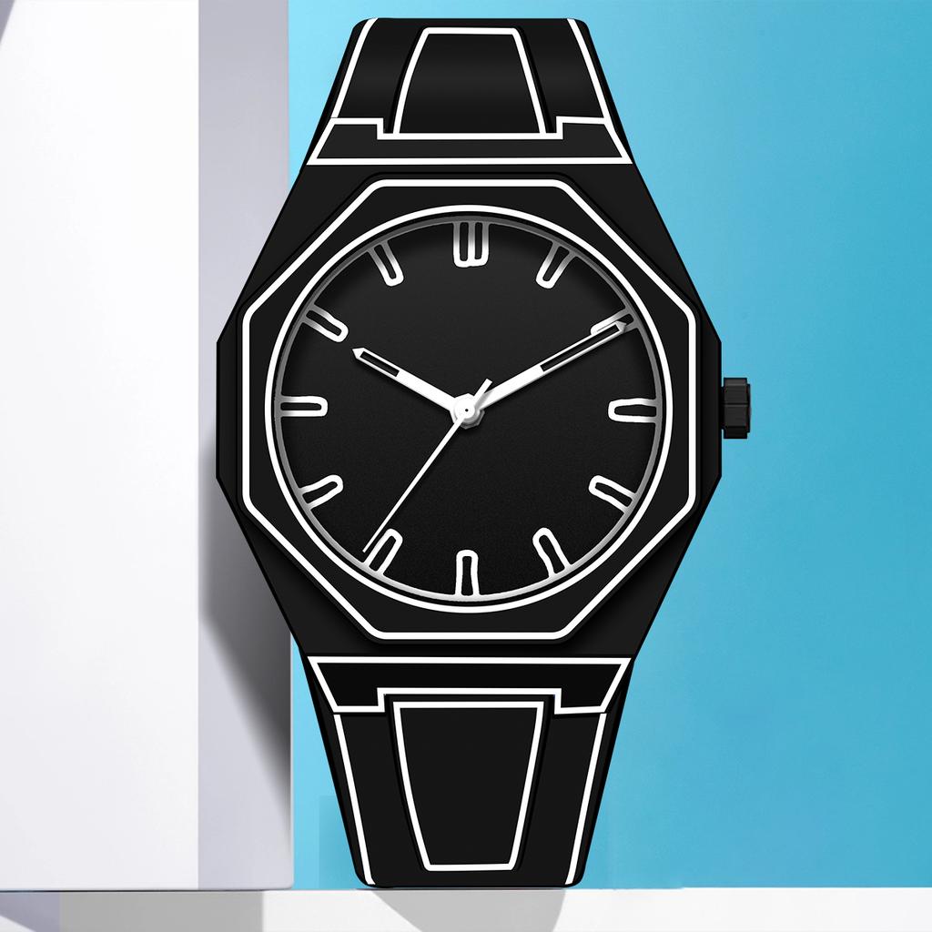 Men's Quartz Watch 3D Sketch Quartz Watch Anime Style Sports Watch