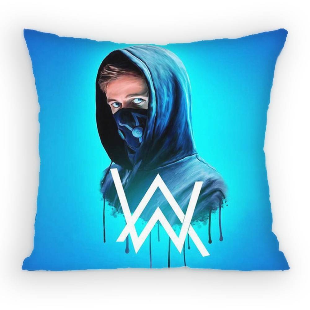 AAlan Walker DJ Pillow Case Sofa Living Room Bedroom Headboard Backrest Cushion Square Cushion Nap Time