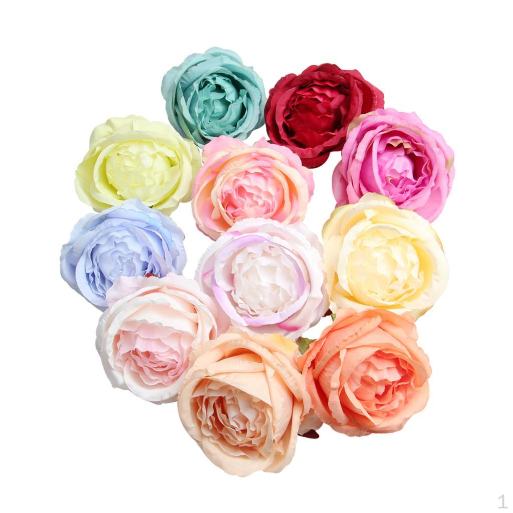 10 Heads Artificial 10cmx8cm Wedding Bouquet Heimwerken Decor Wreath