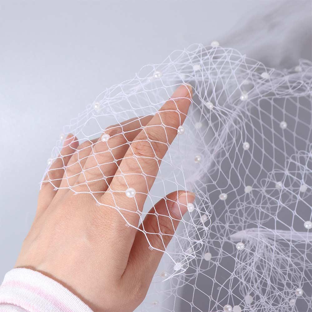 French Style Bride Veils Satin Bow Wedding Headband Exquisite Bridal Headwear Tiara