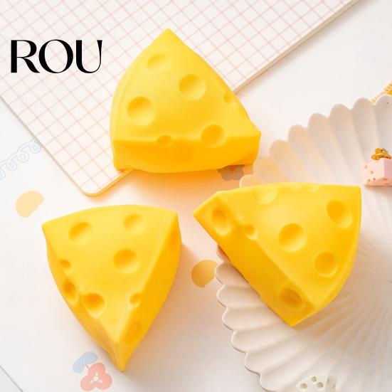 Cheese Sensory Toy Simulated Squeeze Unbreakable Stress Relief Slow Rising Decompression Block Fidget Simulation Food Pinch Square